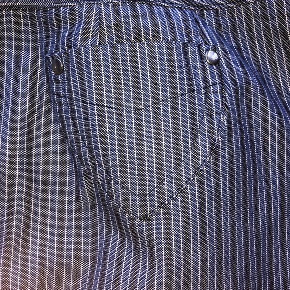 💙HARVÉ BERNARD💙STRIPED DENIM MIDI SKIRT💙 - Picture 5 of 8